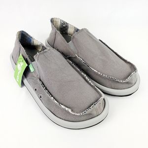 NWT Sanuk Vagabond Charcoal Slip On Loafers